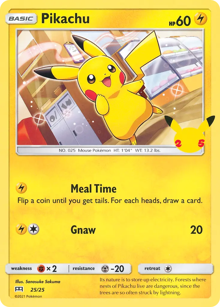 2021  (Holo) Pokemon McDonald's Collection Pikachu Promo 25/25